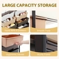 thumbnail image 6 of BEHERZT 8 Drawers Storage Cart with Wooden Top, Multipurpose Utility Rolling Cart with Opening Shelf&Wheels, Brown, 6 of 7