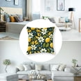 thumbnail image 5 of Lemons Decorative Throw Pillow Cover Case, Green Leaves and Flowers  Outdoor Pillow Cases Square Standard Cushion Covers for Sofa Couch Bed Car, 5 of 7