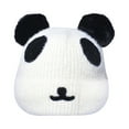thumbnail image 5 of Bibifish Womens Panda Shape Knit Beanie Hat With Fluffy Ear Decor Soft Stretchy Lightweight Hat Daily Casual Wear Cute Stylish Hats, 5 of 6