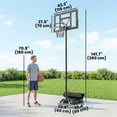 thumbnail image 3 of Soozier Portable Basketball Hoop Stand Outdoor, 4.4–10 ft Easy Adjustable, 3 of 10