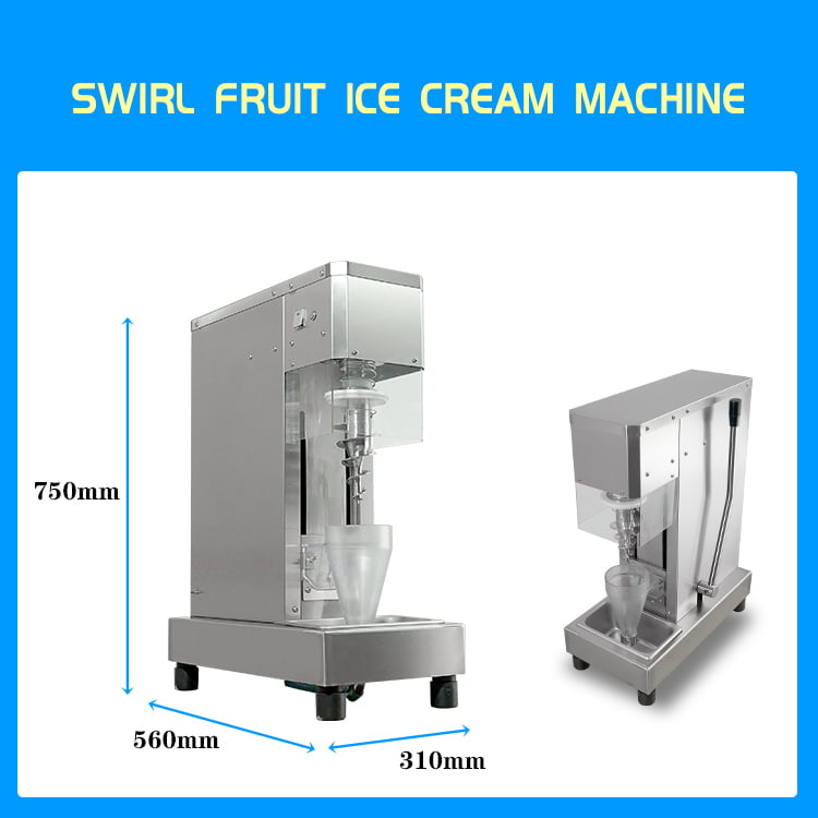  Mvckyi Frozen Yogurt Ice Cream Blending Machine, Commercial  750w Fresh Real Fruit Swirl Frozen Freezer, 110v Stainless Steel Gelato  Swirl Drill Blending Mixer Machine: Home & Kitchen