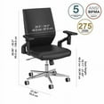 thumbnail image 6 of Move 60 Series Mid Back Leather Office Chair in Black - Bonded Leather, 6 of 7