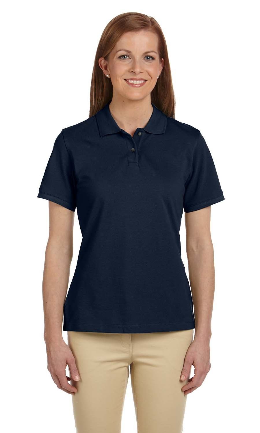 The Harriton Ladies 6 oz Ringspun Cotton PiquÃ© Short Sleeve Polo Shirt ...