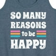 thumbnail image 3 of Instant Message - Inspirational - So Many Reasons to be Happy - Women's Racerback Tank Top, 3 of 6