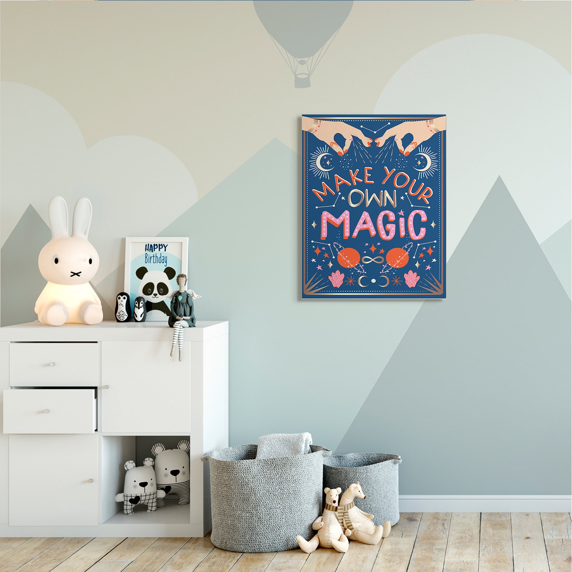 Stupell Industries Make Your Magic Phrase Fashion Hands and Constellations Typography Painting Gallery Wrapped Canvas Art Print Wall Art, 30 x 40