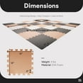 thumbnail image 4 of BalanceFrom 36-Pack 12”x12” Interlocking Puzzle Play Mat, 0.4” Thick, Cream/Gray/Beige, 4 of 12