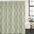 thumbnail image 2 of Sage Green Stripes Bathroom Shower Curtains with 12 Hooks Polyester Waterproof Shower Curtain for Stalls and Bathtubs Simple Geometric Modern Monochrome Decorative Bathroom Curtain 36x72 Inches, 2 of 9