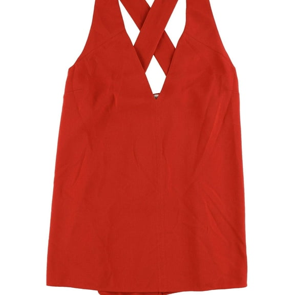 Rachel Roy Womens Criss Cross Mini Dress, Red, X-Large