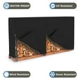 thumbnail image 3 of COVERS&ALL Outdoor Firewood Log Rack Cover - 100% Waterproof Heavy Duty 18 Oz Patio Rack, Wood Holder Cover with Zipper Closure & Air Pockets (42"H x 96"W x 24"D, Black), 3 of 6