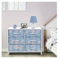 thumbnail image 2 of Drevy Dresser with 6 Drawers - Furniture Storage Chest for Bedroom Tower Unit Furniture, Hallway, Closet, Office Organization - Steel Frame, Wood Top, Tie-dye Fabric Bins (6-Drawer, /Blue), 2 of 7