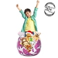 thumbnail image 3 of Oriental Storage Toy Bag Chair, Ornamental Chunky Bird in Floral Details and Polka Dots, Stuffed Animal Organizer Washable Bag, Large Size, Violet Pink, by Ambesonne, 3 of 3