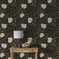 thumbnail image 2 of Elegant Dark Floral Peel & Stick Wallpaper - Waterproof, Removable Vinyl with Easy Matching for Home Decor, 17.7"x9.8' - Perfect for Living Room, Bedroom, Kitchen, Cute Room Decor, 2 of 10