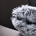 thumbnail image 2 of Funda de almohada decorativa ZHAOCHENG serie de lujo supersuave estilo piel artificial color negro y gris 2 uds, 2 of 5