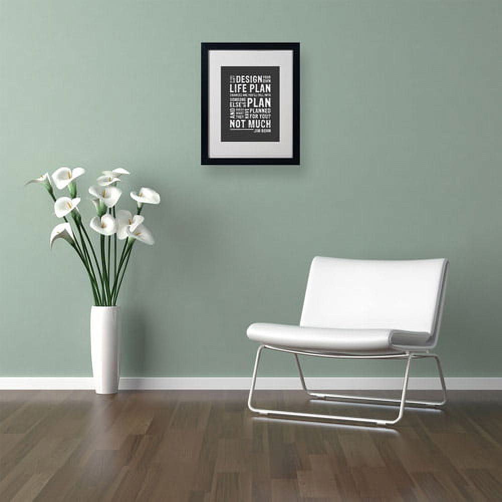 Trademark Fine Art "Design Your Own Life" Canvas Art by Megan Romo, Black Frame