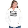 thumbnail image 3 of US Army Logo My Bro Defending Freedom Unisex Plus Size Zip Hoodie Brisco Brands 4X, 3 of 5