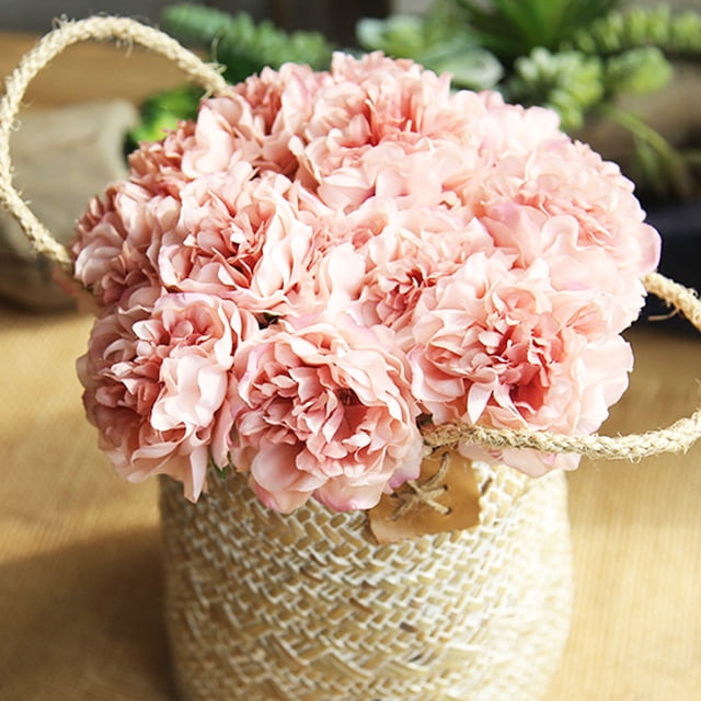 unbranded 5Ud Ramo De Flores Artificiales Peonía Rosa Decorativas Para Fiesta Y Del Hogar
