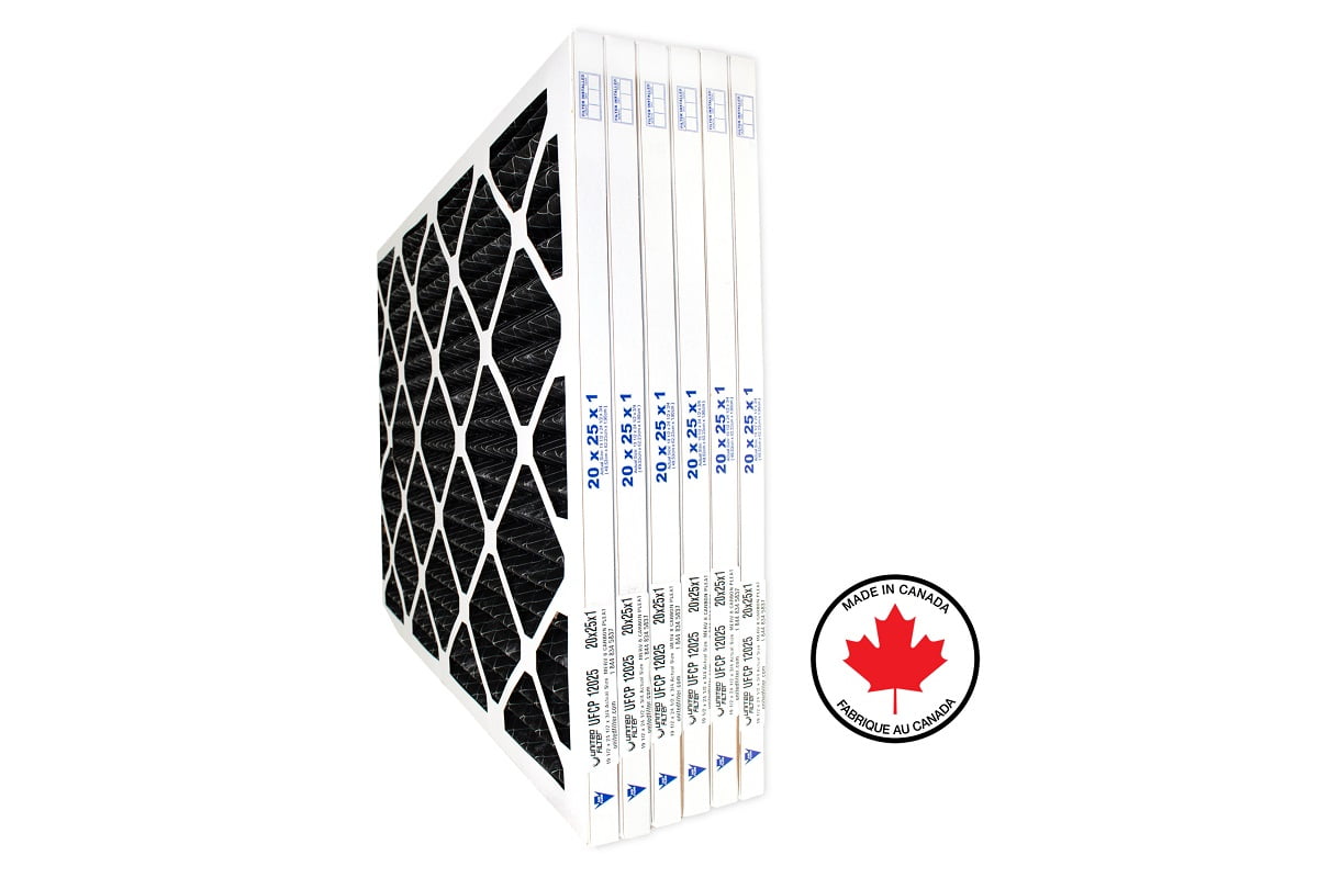 20x25x1 Furnace Filter with Carbon Odour Elimination Made in Canada