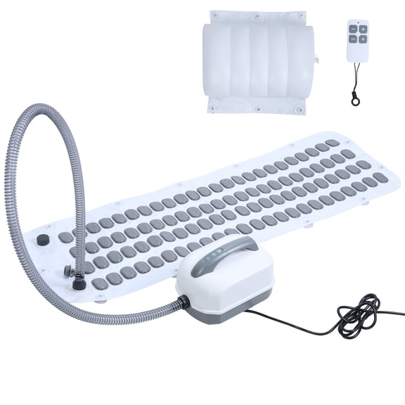 Portable Spa Bubble Bath Mat, Full Body Bubbling Bath Mat with Remote & Pillow, Electric Air Pump & Adjustable Bubble Settings, Bathtub Bubble Machine -US Plug