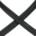 thumbnail image 4 of 50 Ft - 1/4 In Expandable Braided Cable Sleeving, PET Cable Management, Wire Wrap Loom Tube, Black, 4 of 7