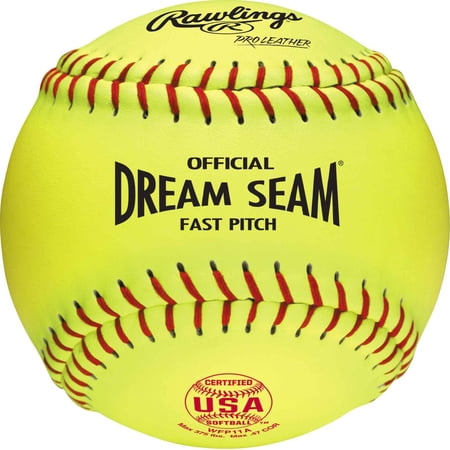 Worth ASA NFHS Official 11 inch Dream Seam High Density Cork Core Leather Softballs (Indivually Boxed)