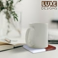 thumbnail image 2 of Luxe Designs | Marble and Wood Square Coasters without Holder - 4 Piece Absorbent Wood Coaster Set for Home, Bar, and Wooden Table, 2 of 6
