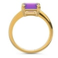 thumbnail image 4 of Diamond-Capitals 2.50 Carat Latest Design Emerald Cut Amethyst Gemstone Solitaire Engagement Ring for Girls 14K Yellow Gold Size 6, 4 of 8