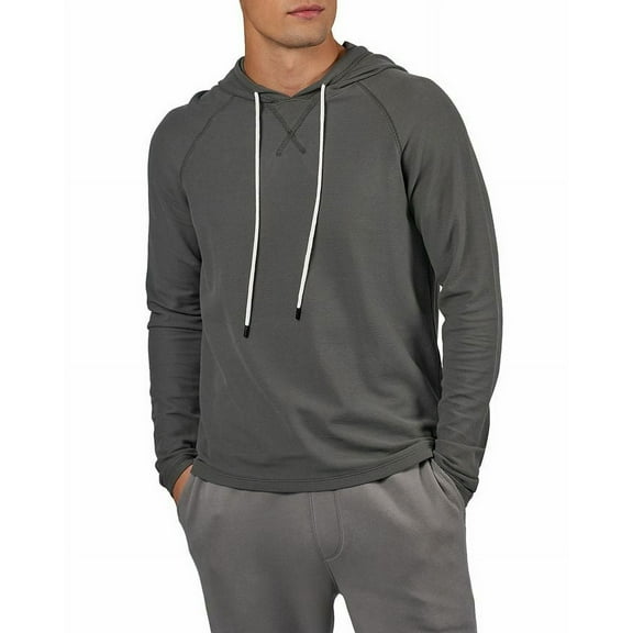 ATM Anthony Thomas Melillo Men's Pique Pullover Hoodie in Storm-Size Small