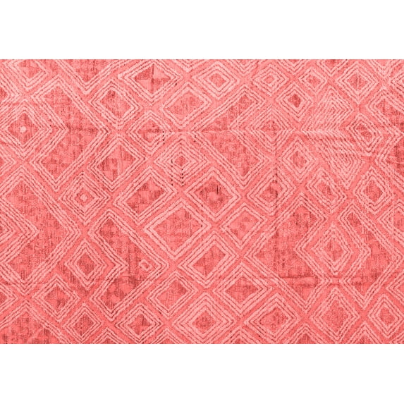 Ahgly Company Indoor Rectangle Abstract Red Modern Area Rugs, 7' x 10'