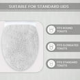 thumbnail image 5 of HOME WEAVERS Waterford Collection Cotton Toilet Lid Cover, 18" x 18", Light Gray, 5 of 9