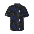 thumbnail image 3 of Uemuo Physical Formulas Printed Regular Fit Short Sleeve Casual Hawaiian Shirt for Men,Aloha shirt,Tropical shirt,Floral print shirt,Vacation Beach shirt-3X-Large, 3 of 9