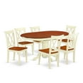 thumbnail image 2 of East West Furniture Dining Room Set Buttermilk & Cherry, KECL7-BMK-W, 2 of 5