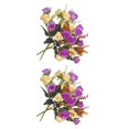 thumbnail image 3 of Matsuzay 2 flores de cementerio multicolor decoración de flores artificiales, 3 of 6