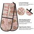 thumbnail image 2 of Yayeee Double Oven Mitt Kitchen Heat Resistant Baking 35" x7" Quilted Glove, Pink Candy House, 2 of 6
