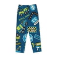 thumbnail image 4 of Disketp Cartoon Heavy Equipment Print Women'S Comfy Pajama Pants Casual Drawstring Palazzo Lounge Wide Leg Pants, 4 of 9