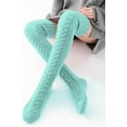 thumbnail image 5 of 1Pair/2Pairs Women's Thigh High Socks Over the Knee Cable Knit Boot Socks, Long Warm Fashion Leg Warmers Winter, 5 of 6