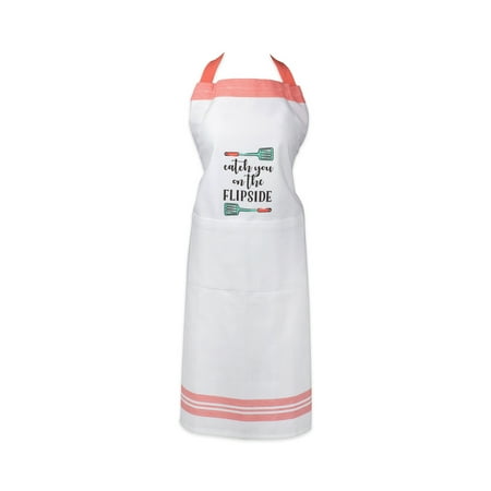 

Contemporary Home Living 35 Orange and White FLIPSIDE Printed Chef Apron