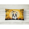 thumbnail image 2 of Carolines Treasures BB1761PW1216 Halloween Boston Terrier Canvas Fabric Decorative Pillow, 12H x16W, multicolor, 2 of 3