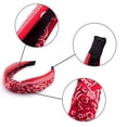 thumbnail image 4 of 6 piezas de diademas con nudo superior, diademas bohemias con estampado paisley, diademas vintage con nudo cruzado, diadema con nudo retorcido, diadema ancha para mujeres y niñas., 4 of 7
