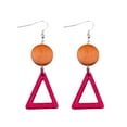 thumbnail image 1 of Drop Earrings Decorative Heart Loop Triangle Star Pendant Wooden Earrings Dangle Earrings, 1 of 4