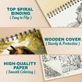 thumbnail image 2 of NETHOUSE Majestic Horse Spiral Coloring Book for Adult, A5 Wooden Cover, 30 Coloring Pages of Elegant Horse Illustrations, Running Horse, Tail Art and Nature-Inspired Scenes, Detailed Mane, 2 of 6