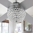 thumbnail image 6 of SAFAVIEH Ceiling Light Fan Crista 3Lt 48" Ceiling Fan Chrome / Clear, 6 of 7