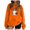 Orange, variant on Halloween Sweatshirts for Couples Crew Neck Classic-Fit Shirts for Women Dressy Casual Spooky Season Halloween Skeleton Sweater Blouses Pullover Top Halloweens Tops