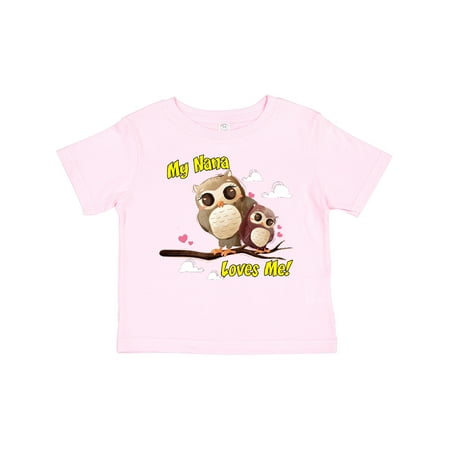 

Inktastic My Nana Loves Me Owl Gift Toddler Boy or Toddler Girl T-Shirt