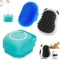 thumbnail image 1 of Wolfi Set 3 Cepillos Baño Mascotas Perro Gato Masajeador Champú Mango Anillo Ajustable, 1 of 6