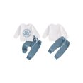 thumbnail image 2 of YASUTNKS Toddler Boys 1st Birthday Outfits Letter Print Long Sleeve Sweatshirts Long Pants 2Pcs Fall Clothes Set, 2 of 9