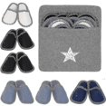 thumbnail image 1 of 6 Pares De Pantuflas De Fieltro Polar, Portátiles, Lavables, Desechables, Antideslizantes, Para El Hogar, Para Huéspedes De Spa, Hoteles, Viajes, 1 of 4