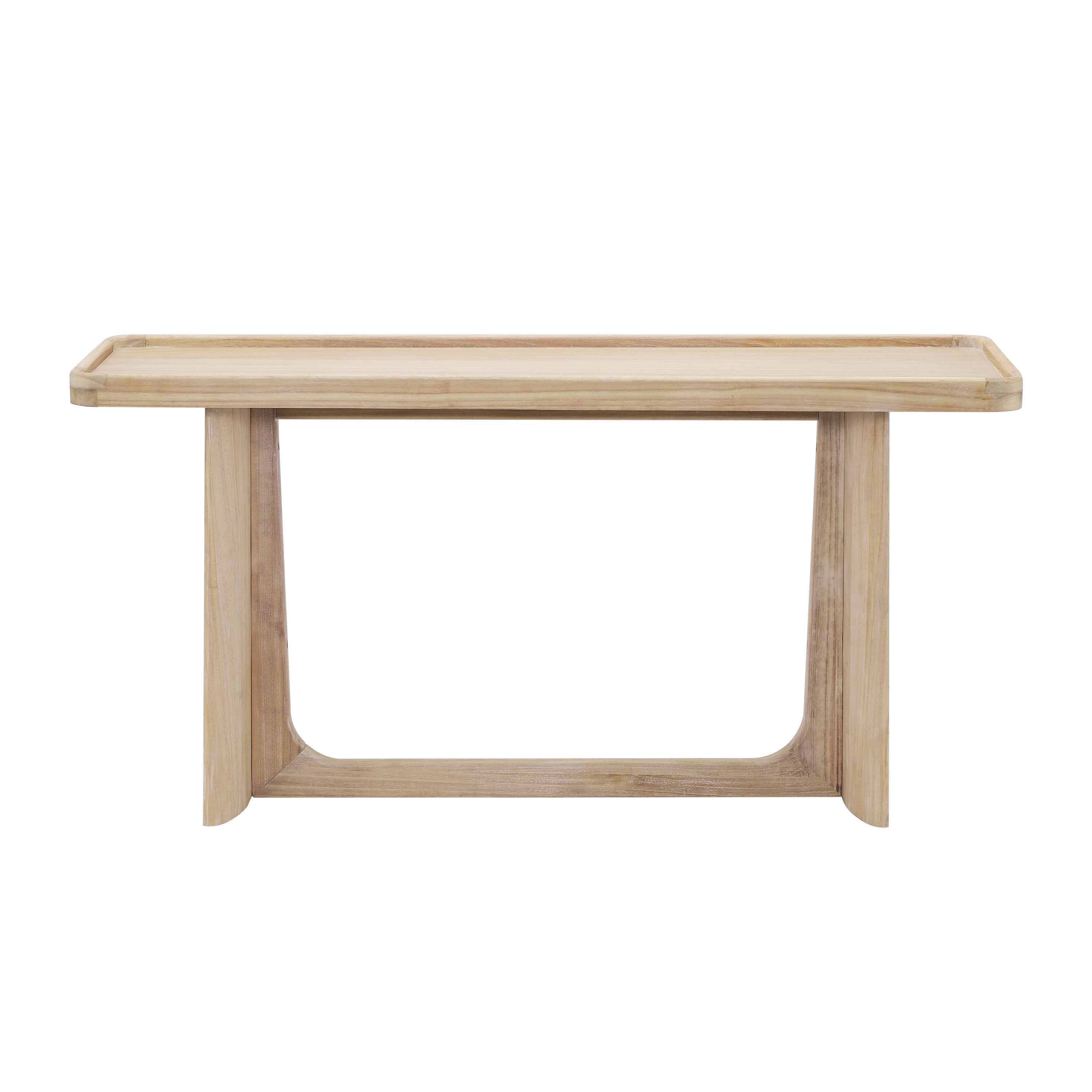 Euroco 58" Console Table with Tray Top Design, Narrow Long Sofa Table with Wood Frame, Farmhouse Entryway Table for Living Room, Hallway,Foyer,Natural