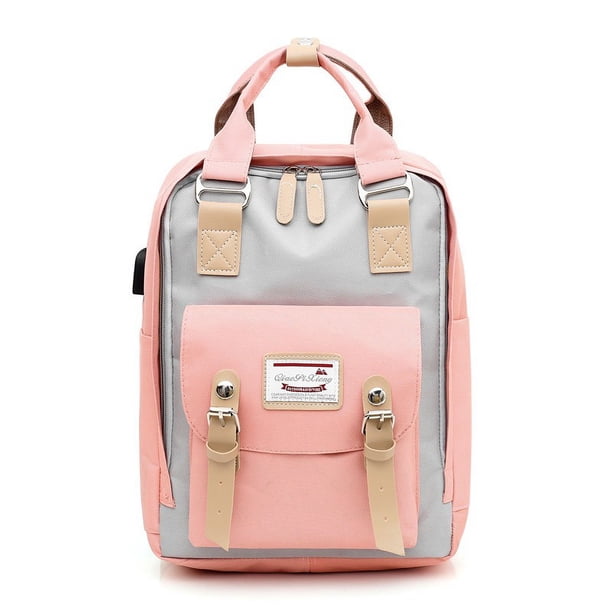 Mochila escolar de viaje de 19 pulgadas para chicas universitarias, mochila informal ligera, mochila de hombro de mano, bolso de estudiante de estilo universitario
