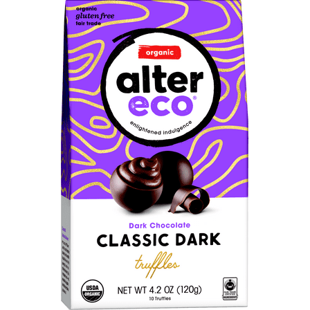 Alter Eco - Classic Dark Organic Chocolate Truffles, 10 Ct.