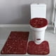 thumbnail image 4 of Set de Alfombra de Baño Pequeño Pelo de Conejo Inodoro Caliente Set de 3 Piezas Baño Alfombra de Cubierta Alfombra Alfombra de Baño Alfombra de Piso Alfombra de Pie Cómoda Absorbente, 4 of 6